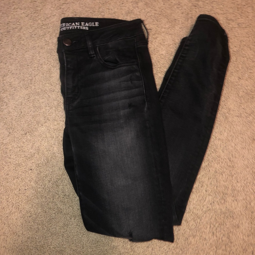 American Eagle Black Ripped Jeans